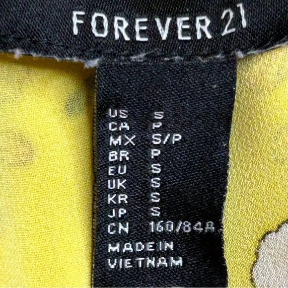 Forever 21 Yellow Floral Wrap Dress Size Small - Picture 5 of 6